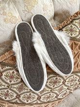 Load image into Gallery viewer, 1950s White Fur Trim Japanese Dragon Slippers (6)
