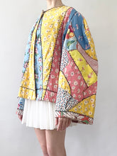 Load image into Gallery viewer, Hand Made Rainbow Patchwork Bed Jacket (M/L)