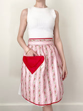 Load image into Gallery viewer, 1950s Red and Pink Paisley Apron