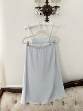 Load image into Gallery viewer, 1960s Blue Lace Trim Silky Pajama Set (L)