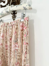 Load image into Gallery viewer, Vintage Blush Roses Silk Midi Skirt (26”)