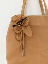 Load image into Gallery viewer, Soft Leather Tan Rosette Y2k Handbag Purse