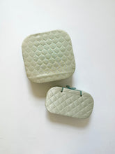 Load image into Gallery viewer, Vintage Gloves Collection in Blue Quilted Satin Boxes
