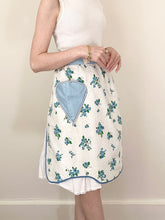 Load image into Gallery viewer, 1950s Blue and White Ditzy Floral Apron