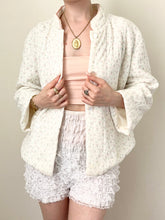 Load image into Gallery viewer, Pink Cotton Ditsy Floral 1950s Bed Jacket (S)