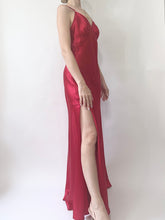 Load image into Gallery viewer, Victoria’s Secret Red Pure Silk Slip Gown (XS)