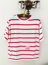 Load image into Gallery viewer, 1986 Coca-Cola Red & White Striped Single Stitch T-Shirt (M)