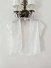 Load image into Gallery viewer, White Cotton Eyelet Vintage Bolero Vest (S)