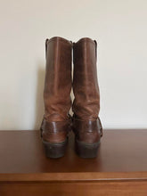 Load image into Gallery viewer, Vintage Brown Leather Moto Campus Boots (6.5)
