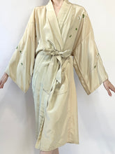 Load image into Gallery viewer, Green Satin Vintage 1940s Japanese Embroidered Robe (OS)