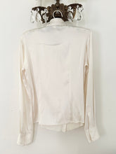 Load image into Gallery viewer, Vintage Italian Pure Silk Ruffle Blouse (S/M)