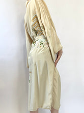 Load image into Gallery viewer, Green Satin Vintage 1940s Japanese Embroidered Robe (OS)