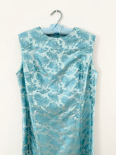 Load image into Gallery viewer, Tiffany Blue Satin 1960s Hand Made Dress & Matching Robe (M/L)