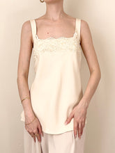 Load image into Gallery viewer, Pure Silk Cream Pearl Embellished Camisole (1X)