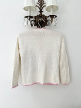 Load image into Gallery viewer, 80s 90s Teddy Bear Cardigan Sweater (xxs)
