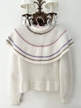 Load image into Gallery viewer, Peter Pan Bib Ruffle Collar Cardigan Sweater (M)