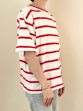 Load image into Gallery viewer, 1986 Coca-Cola Red & White Striped Single Stitch T-Shirt (M)