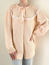Load image into Gallery viewer, 1950s Peach Bed Jacket Sweater (M)
