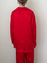 Load image into Gallery viewer, Pure Silk Red Roses Pajama Set (M)