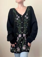 Load image into Gallery viewer, Flower Fairy Beaded Cardigan Sweater (L)