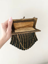Load image into Gallery viewer, Antique Victorian Emerald Beaded Handbag