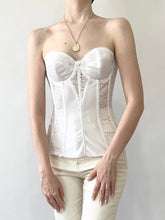 Load image into Gallery viewer, White Lace Vintage Style Bustier Top