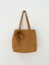 Load image into Gallery viewer, Soft Leather Tan Rosette Y2k Handbag Purse