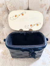 Load image into Gallery viewer, Navy 1950s Handmade Strawberry Basket Purse