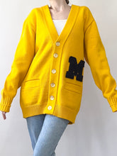 Load image into Gallery viewer, Michigan 80s Varsity Cardigan Sweater (S)