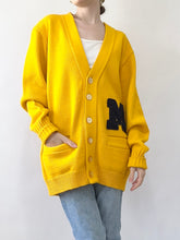Load image into Gallery viewer, Michigan 80s Varsity Cardigan Sweater (S)