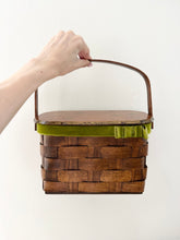 Load image into Gallery viewer, 1970s Handmade Floral Butterfly Basket Purse