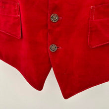 Load image into Gallery viewer, Handmade 60s Red Velvet Reversible Vest (M)