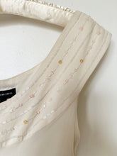 Load image into Gallery viewer, 1990s Y2K Ivory Silk Beaded Iridescent Sequin Dress Gown (12)