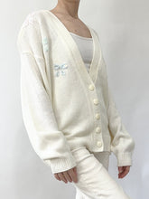 Load image into Gallery viewer, Funfetti Bows Cardigan Sweater (L)