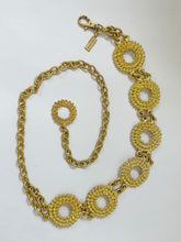 Load image into Gallery viewer, Gold 1980s 1990s Vintage Circle Chain Belt