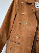 Load image into Gallery viewer, Vintage Gold Charm 90s Leather Suede Jacket (M)