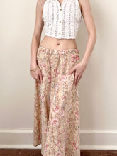 Load image into Gallery viewer, Vintage Blush Roses Silk Midi Skirt (26”)