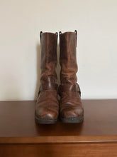 Load image into Gallery viewer, Vintage Brown Leather Moto Campus Boots (6.5)