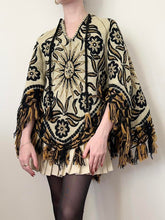 Load image into Gallery viewer, 60s Reversible Celestial Sun Boho Tapestry Poncho (OS)