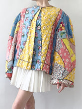 Load image into Gallery viewer, Hand Made Rainbow Patchwork Bed Jacket (M/L)