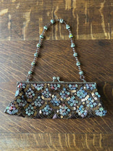 Load image into Gallery viewer, 90s Brown Beaded Sequin Shoulder Bag