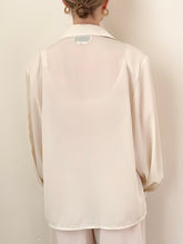 Load image into Gallery viewer, 1970s White Lace Ruffle Blouse (M)