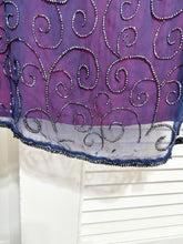 Load image into Gallery viewer, 90s Plum Beaded Gown (S)