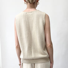 Load image into Gallery viewer, Vintage Soft Cotton Beige Tan Sweater Vest (M)
