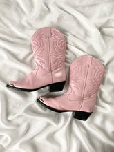Load image into Gallery viewer, Pink Vegan Leather Cowgirl Boots (5.5)