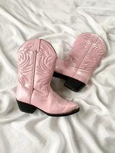 Load image into Gallery viewer, Pink Vegan Leather Cowgirl Boots (5.5)
