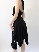 Load image into Gallery viewer, Dusk Handkerchief Halter Mini Dress (S)