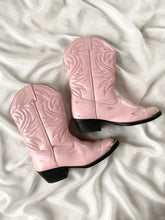 Load image into Gallery viewer, Pink Vegan Leather Cowgirl Boots (5.5)