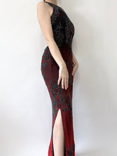 Load image into Gallery viewer, Vampires Beaded Vintage Silk Gown (S)