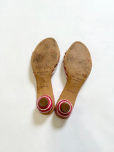 Load image into Gallery viewer, Fuchsia Pink Kate Spade Porcelain Ball Block Heels Mules (7)